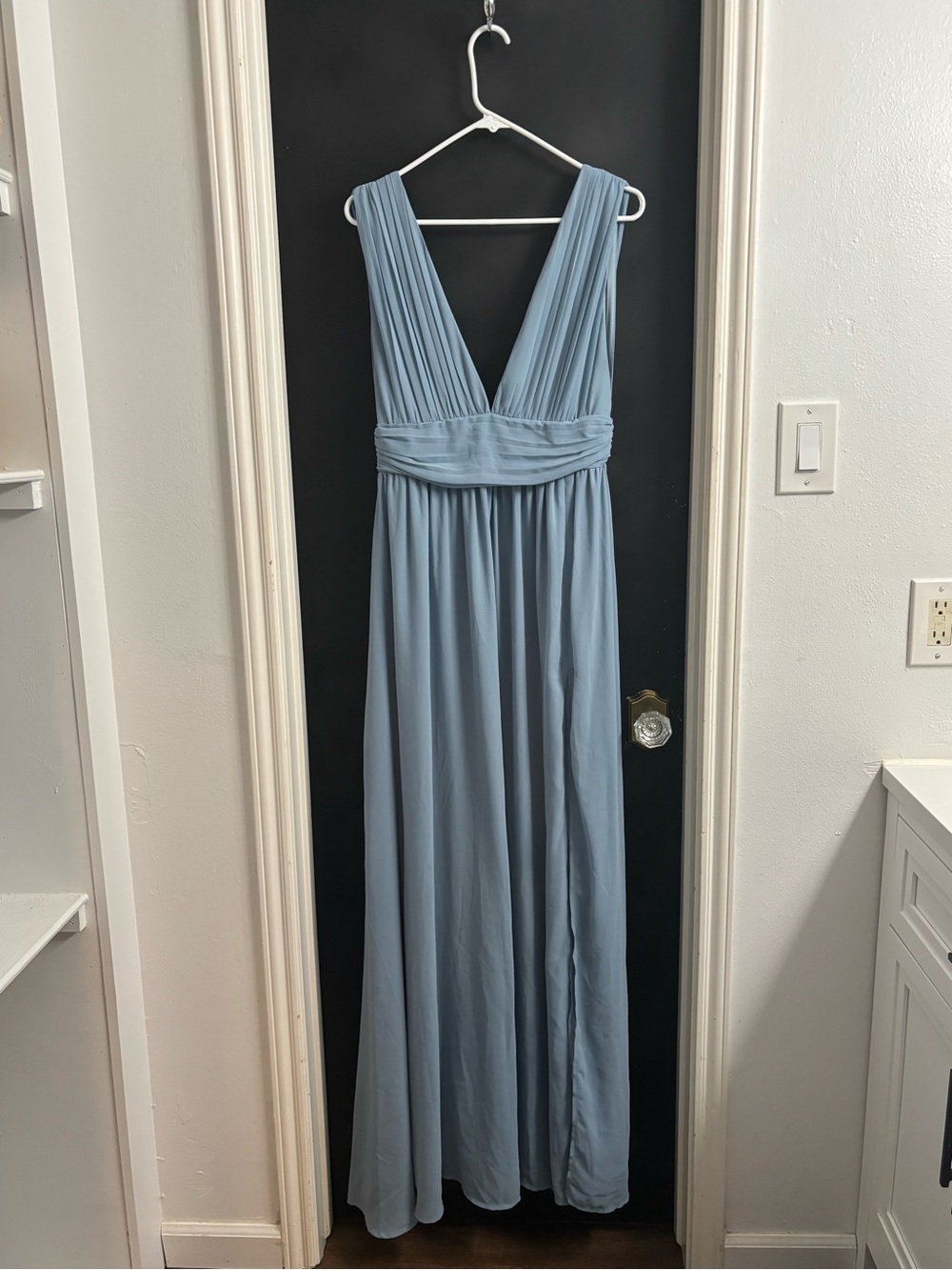 Lulus Heavenly Hues Bridesmaid Prom Light Blue Maxi Dress